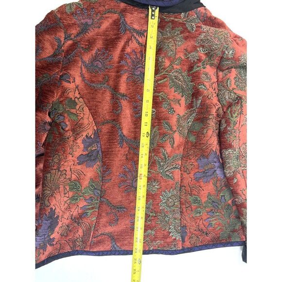 Mary Lynn O'Shea Fiber Artist Small Handmade Floral Woven Jacket Vermont - Picture 10 of 13